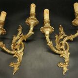 Pair of large Rocaille / Rococo / Baroque style wall lights