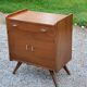 Vintage oak chest of drawers feet compass and fins of the 50s 2 doors 1 drawer