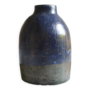 Vase bouteille en céramique - poisson