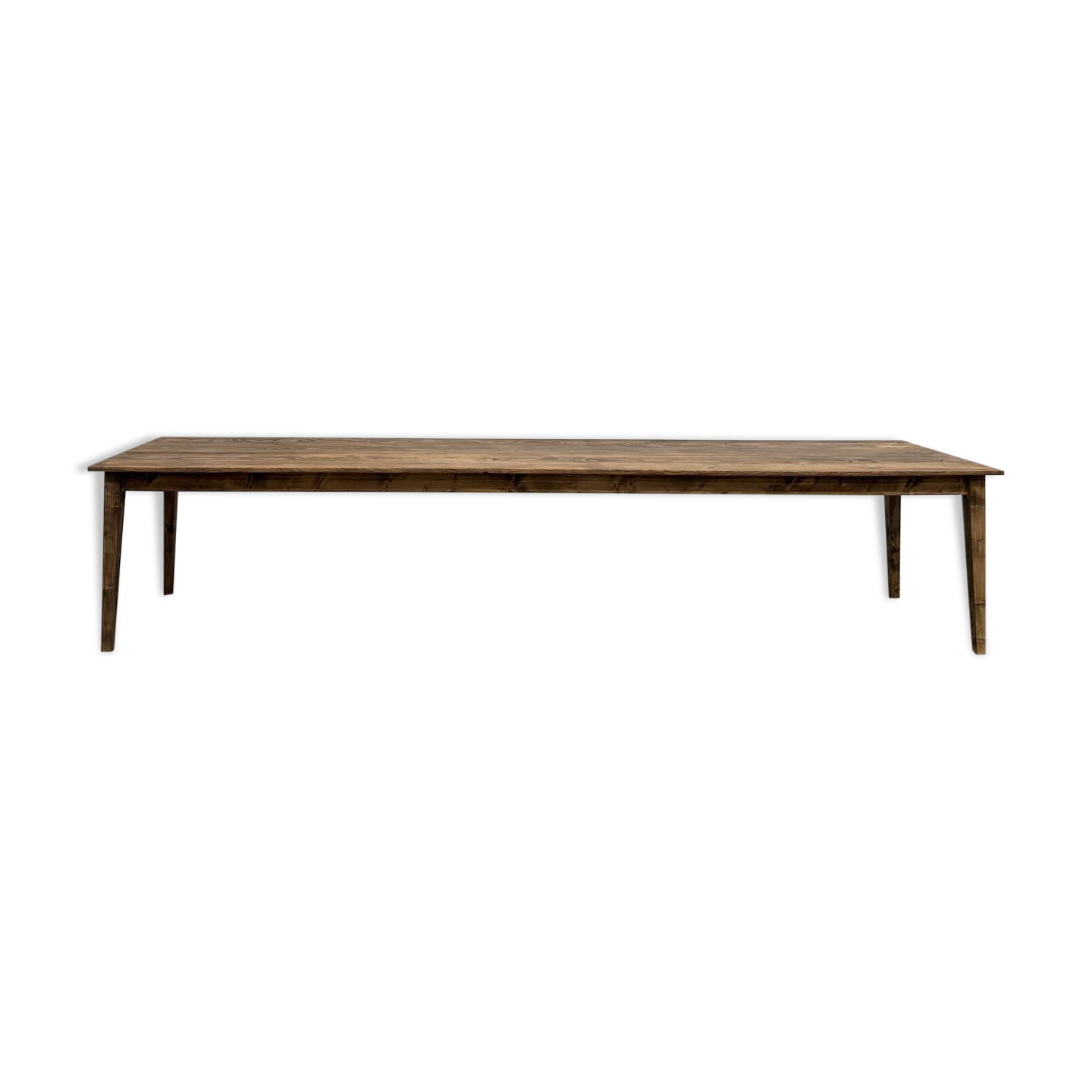 Large XXL Farm Table in Pine – Tapered Legs – L367 cm