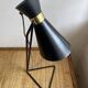 Vintage 1970s black metal cocotte lamp