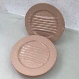 Set of six plates asparagus pale pink color porcelain dimension: D-25cm-