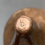 Vintage German brutalist metal candlestick by Harjes.