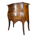 Louis XV Period 18th Century Curved Marquetry Chest of Drawers
