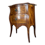 Louis XV Period 18th Century Curved Marquetry Chest of Drawers