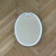 White enamelled cast iron mirror