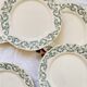 6 assiettes dessert terre de fer Longchamp modèle Trévise vert faïence