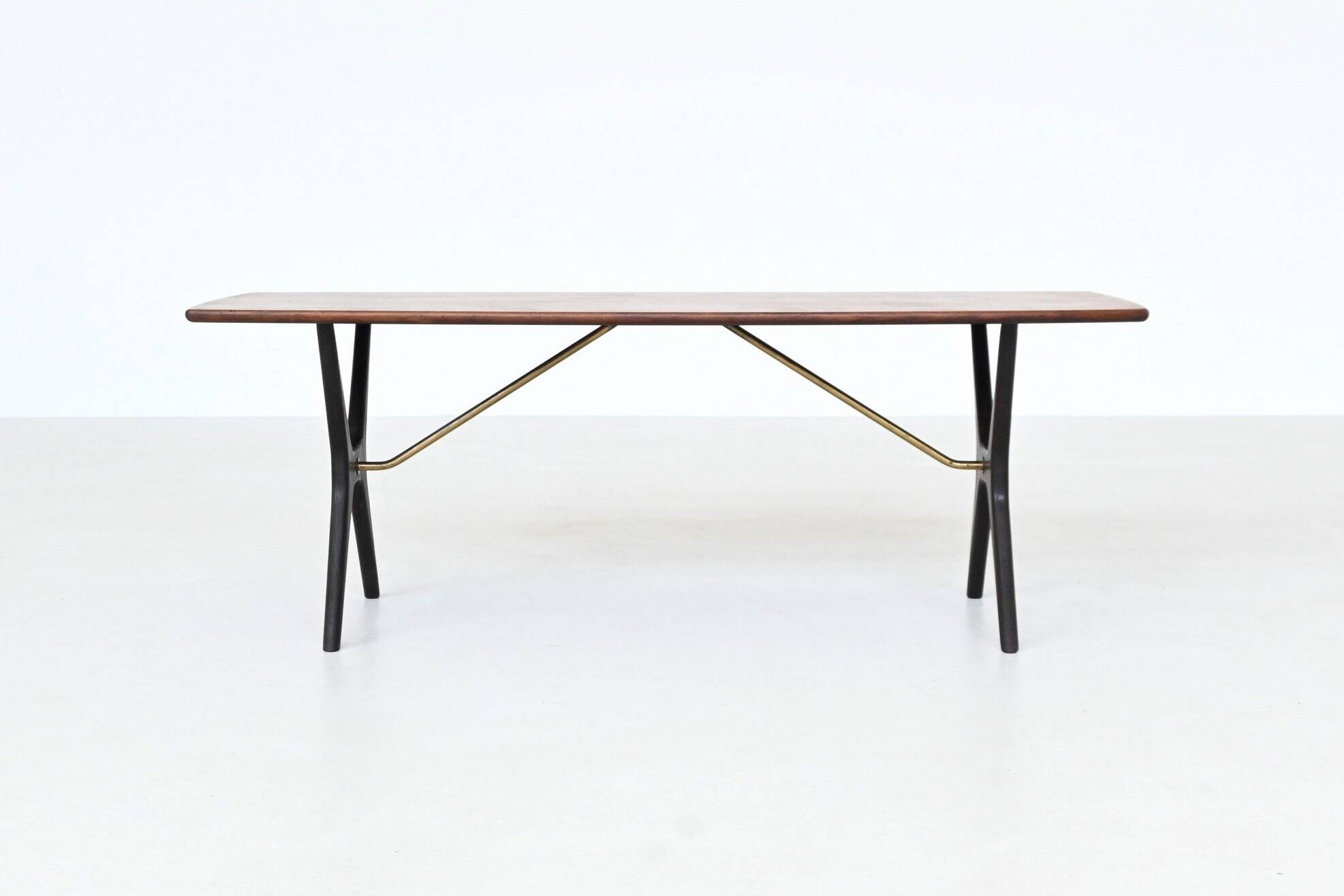 Karl Ekselius sculptural coffee table rosewood J.O.C. Sweden 1960