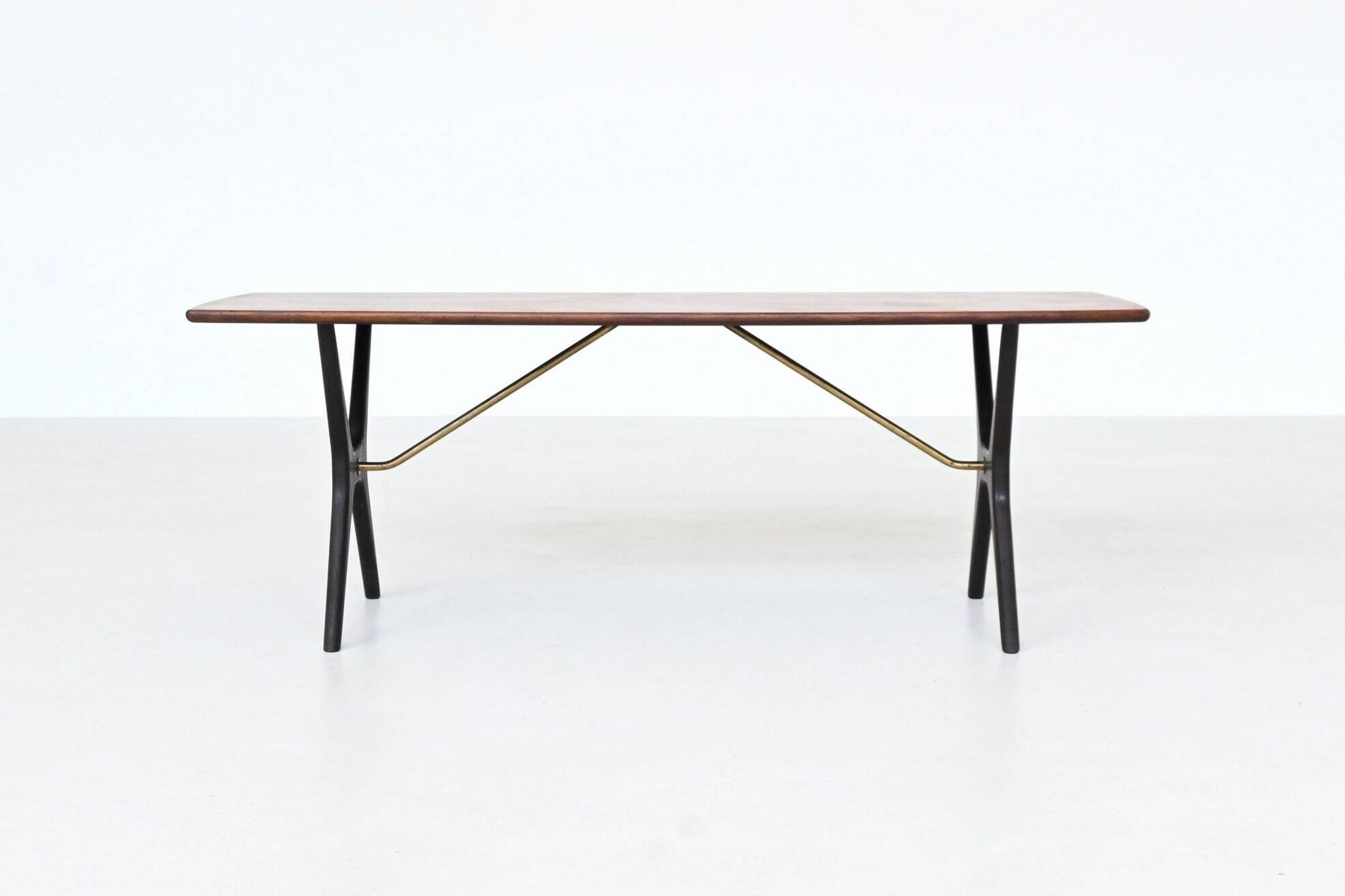 Table basse sculpturale Karl Ekselius en palissandre JOC Suède 1960
