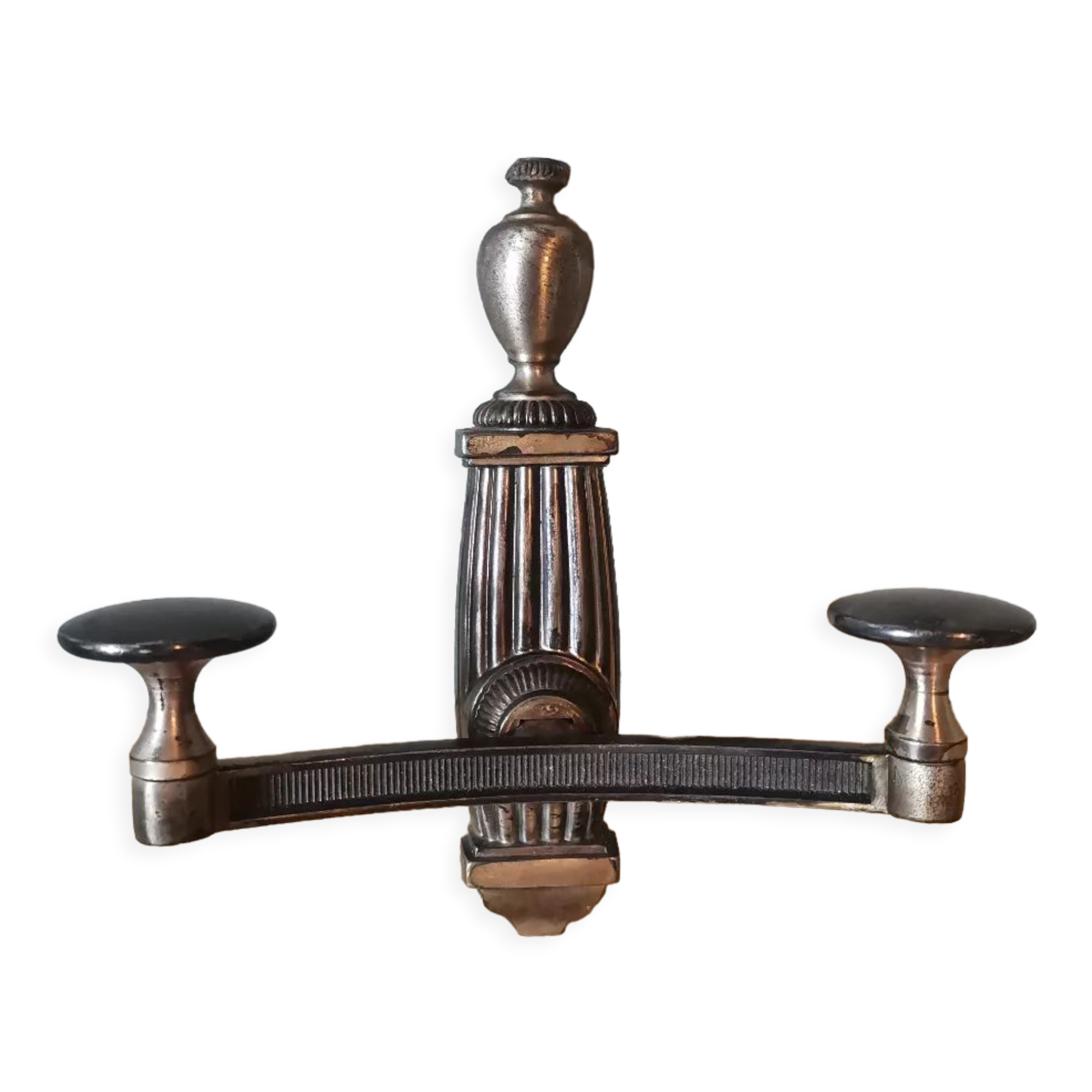 Vintage silver metal wall hook made in France