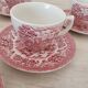 Tasses et sous-tasses Ironstone / service café thé Anglais "Olde Count
