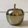 Vintage 1970s golden metal apple-shaped box