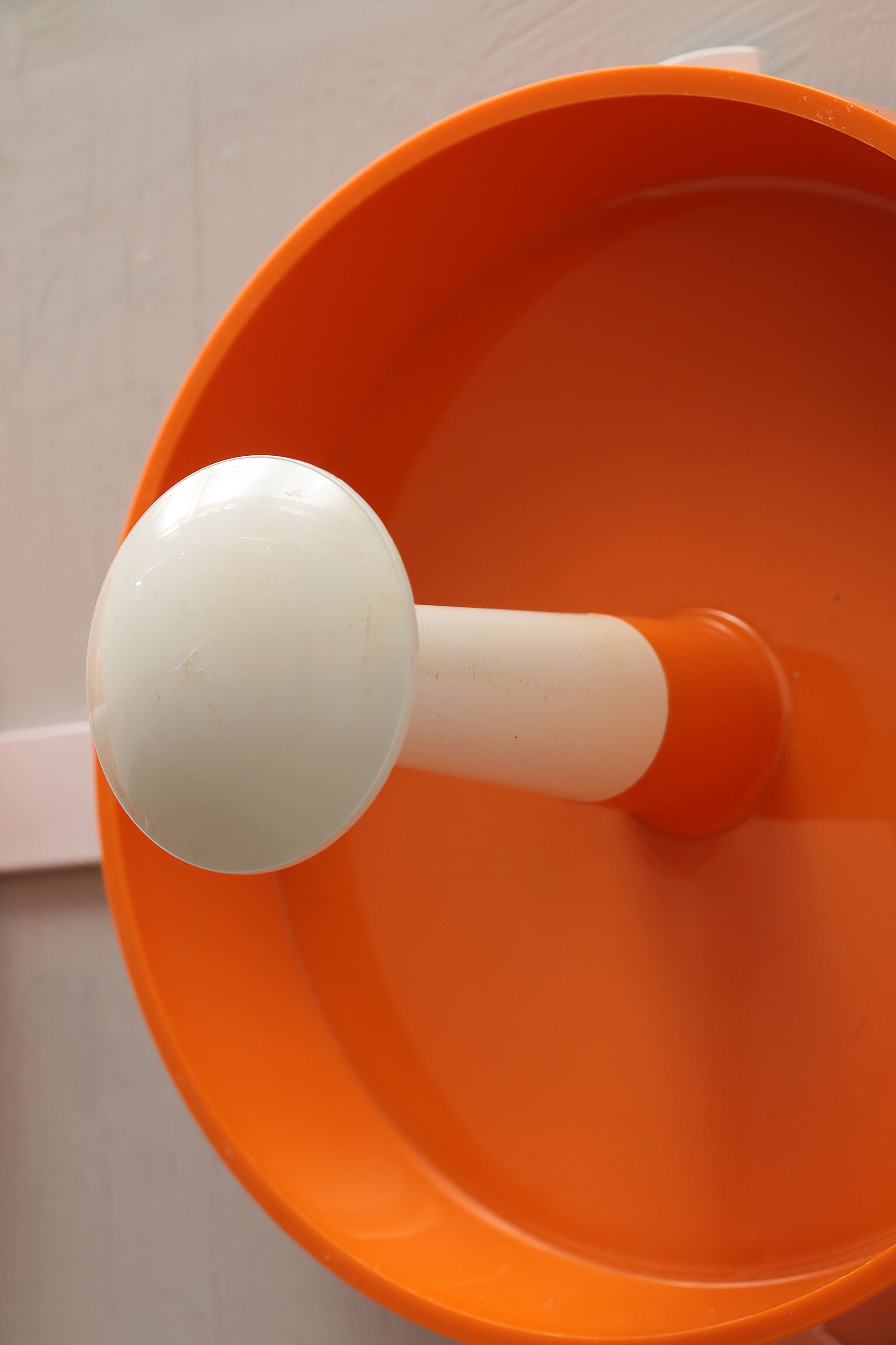 Orange spage age wall coat rack 1960s