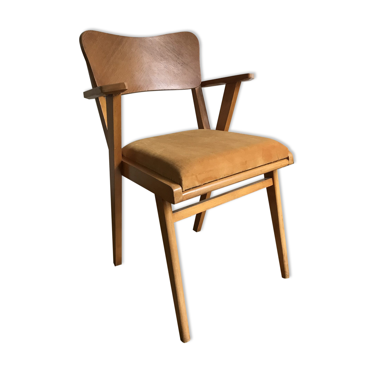 Bridge velvet curry armchair and compass feet