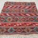 Antique Turkish Kilim Rug shabby vintage old wool country home Kelim 95x93cm