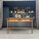 Renovated oak and walnut farmhouse table.