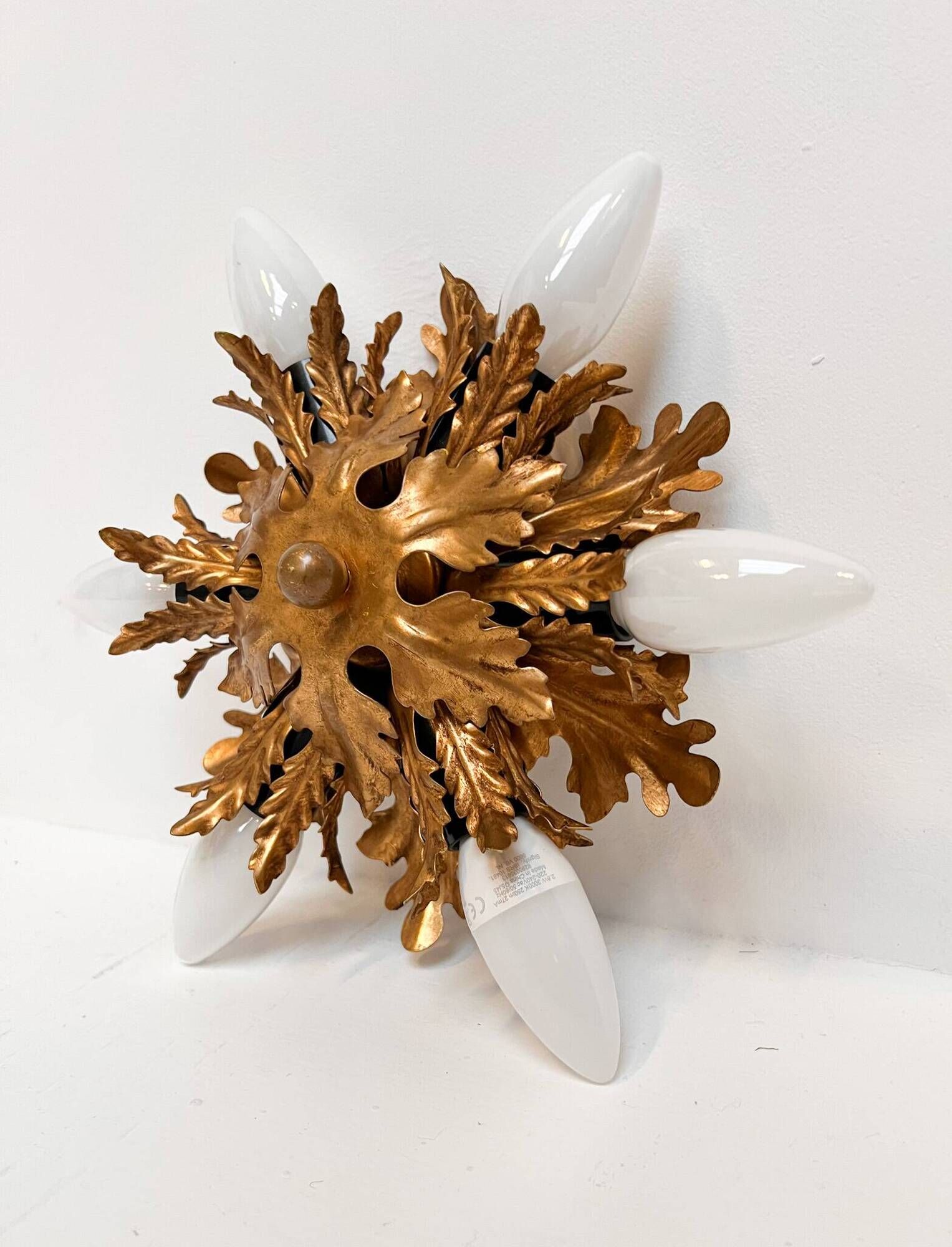 Florentine ceiling or wall lamp attributed to Banci Firenze, 1960s