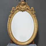 Large Gilded Wood Mirror, Louis XV Style – Part 2 of the 19th Century