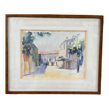 Painting: watercolor - Mediterranean landscape