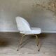 Chaise cocktail vintage moumoute blanche