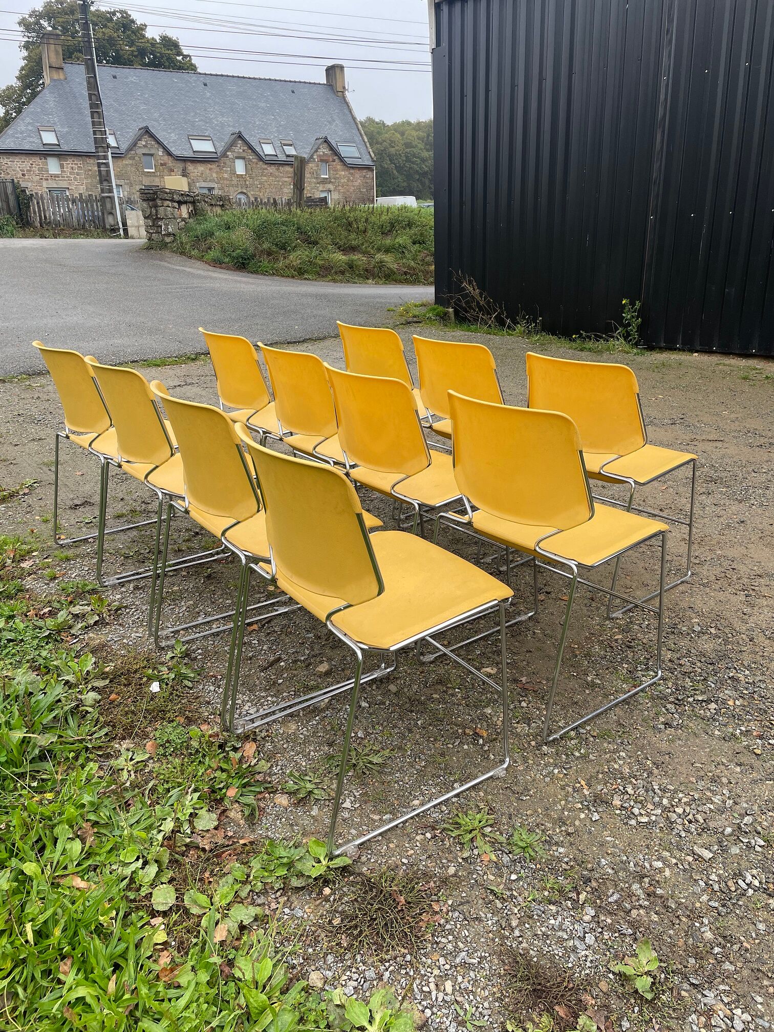 Set 12 Thomas Tolleson Matrix chairs for Krueger, 70s, USA