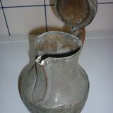 Old iron copper kettle