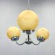1950s Chrome & Frosted Glass Chandelier