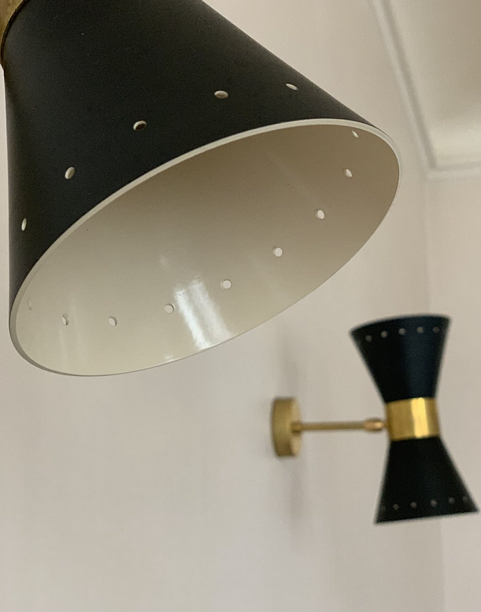Pair Wall Lamp Diabolo Black