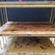 Industrial trolley, roulette shelf