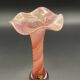 Vase Peter Kaspar en cristal 24 % PbO rose et rouge