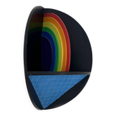 Rainbow Wall Sculpture by Lucio Del Pezzo, 1977