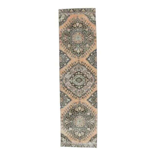 Turkish Oushak Wool Runner 97x365
