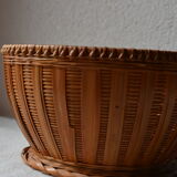 Lot de 2 cache pot vintage en osier