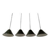 Enamelled sheet metal cone pendants