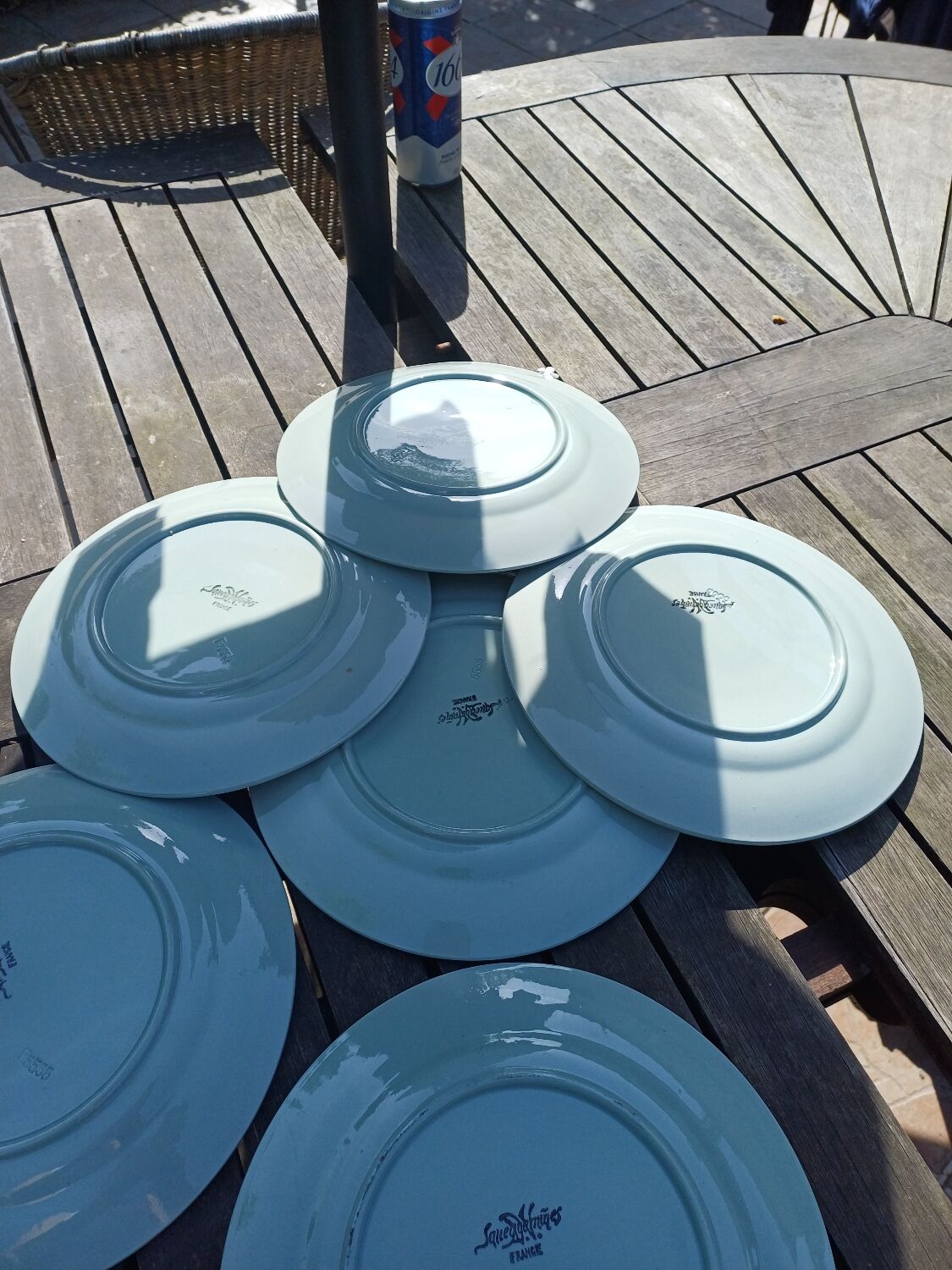 6 asparagus plates from Sarreguemines