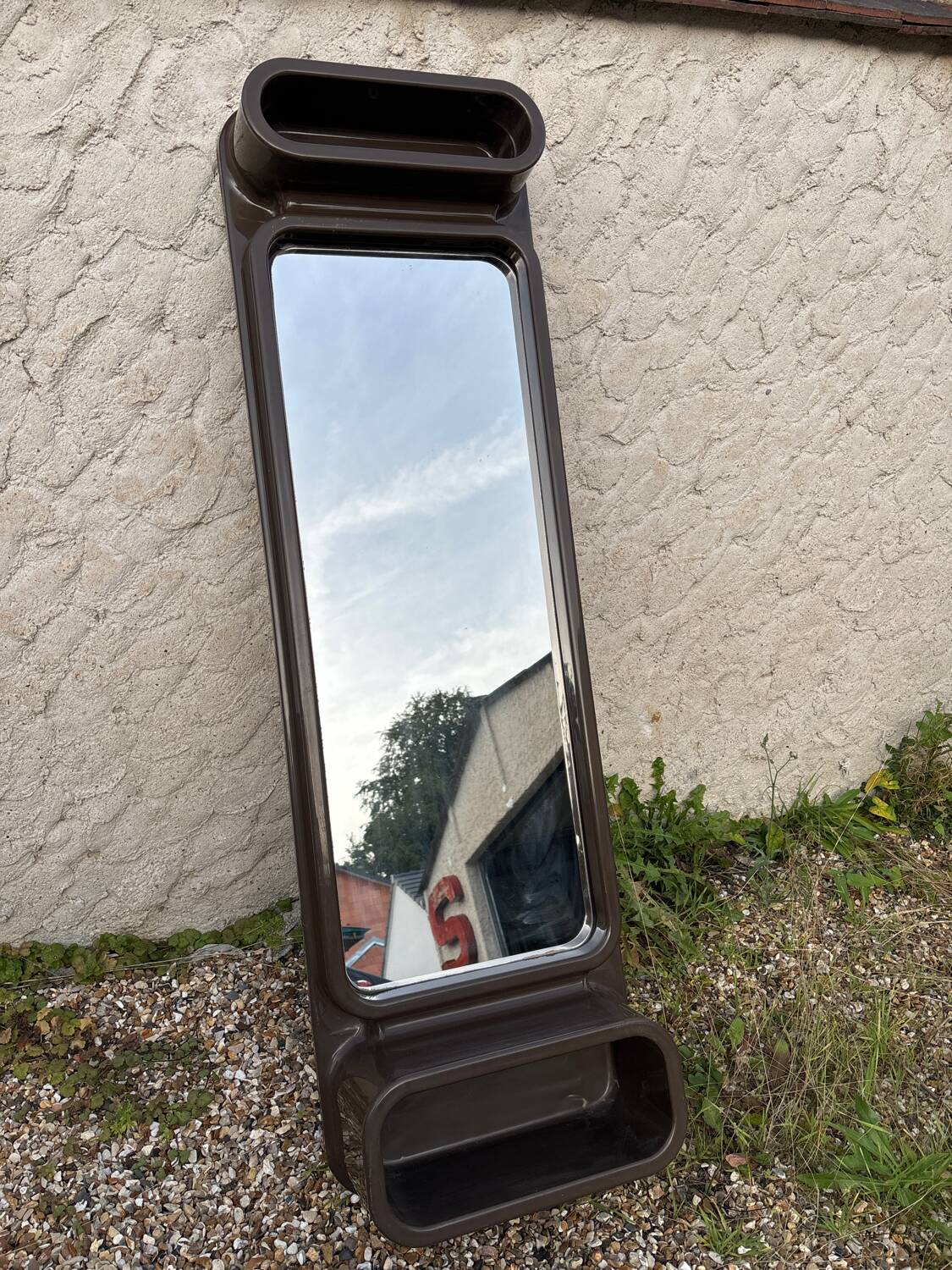 Vintage thermoformed plastic mirror