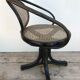 Chair swivel old Thonet bentwood, folder & canned seat Vintage