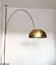 German Postmodern Vintage Brass Arc Floor Lamp with Clamp Rod attributed to Florian Schulz, 1970s