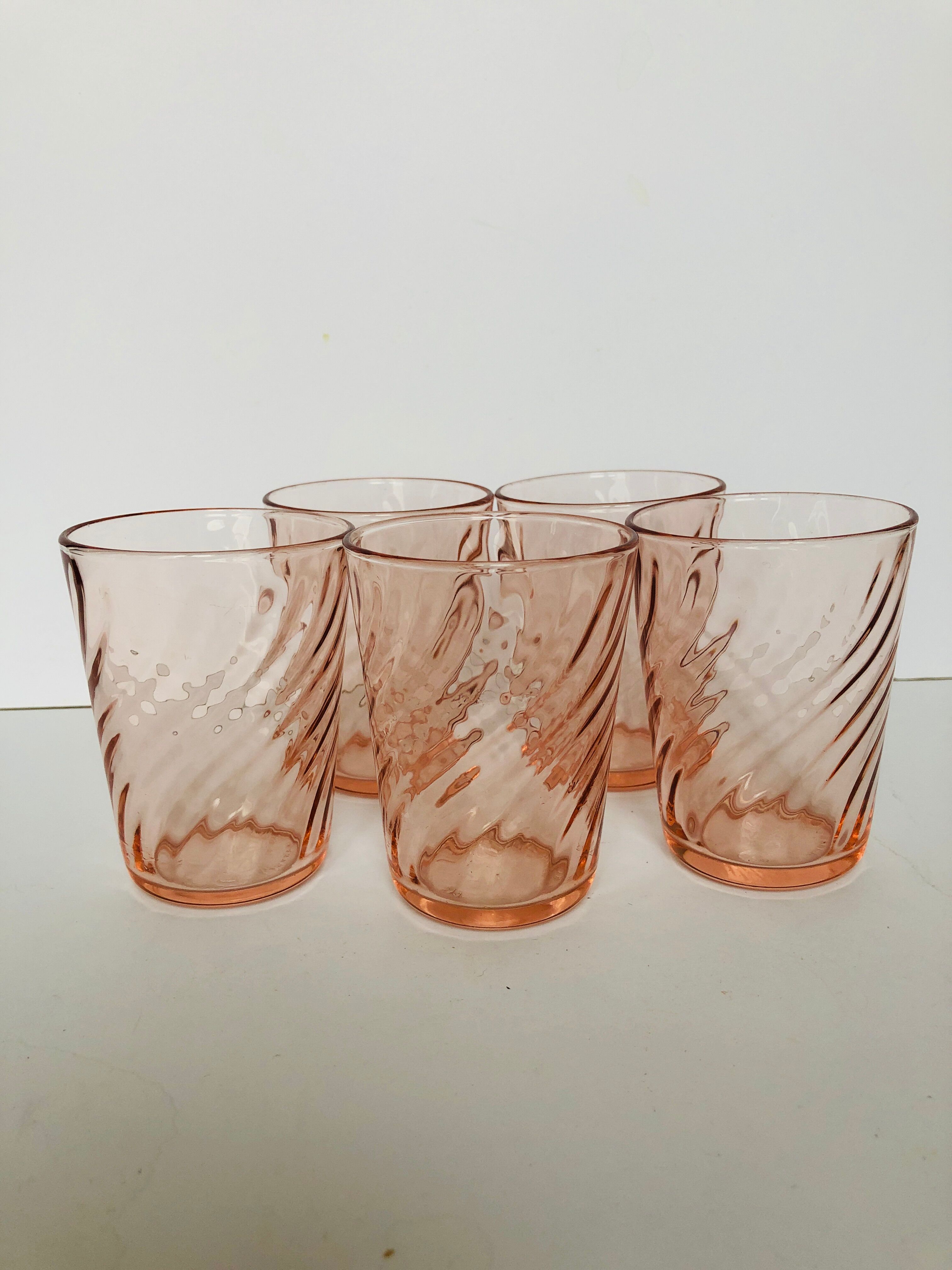 5 verres à eau Rosaline