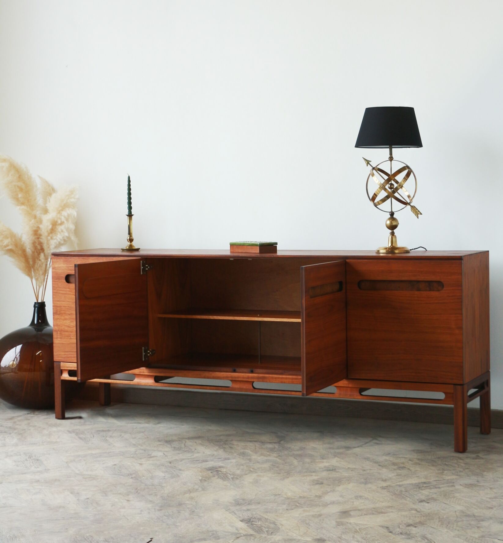Sideboard teak and walnut 60