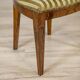 20th-Century Elm Chair in Striped Upholstery, 1940s