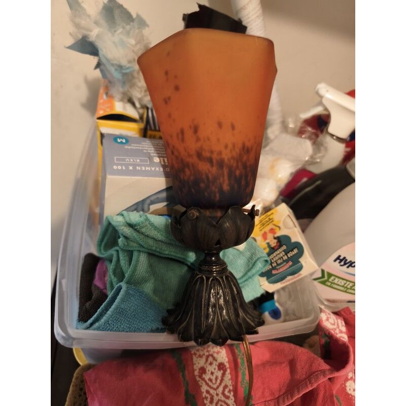 Art Deco glass paste lamp