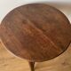 Side table with turned, beaded wooden legs