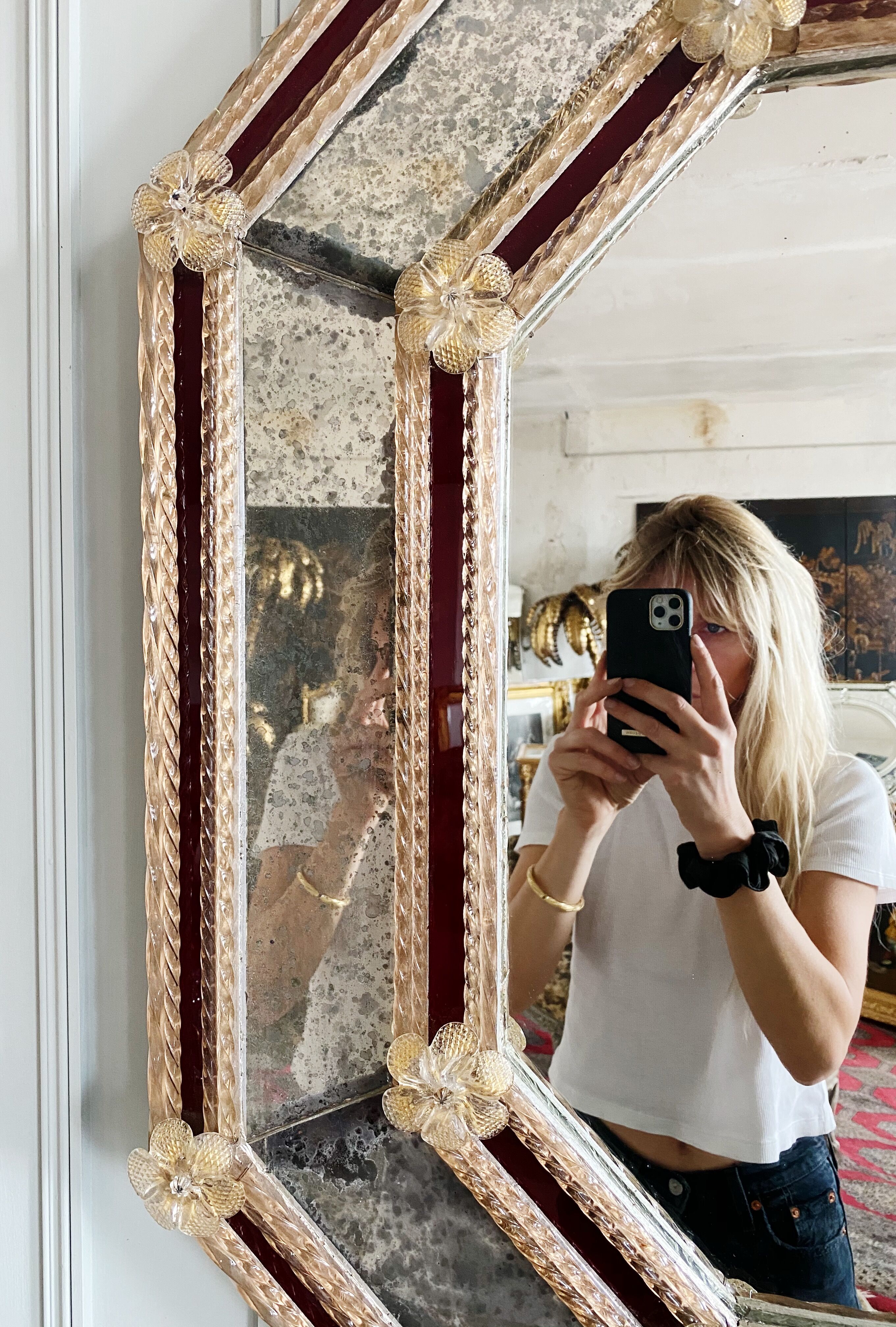 Murano glass Venitien mirror of the 1900