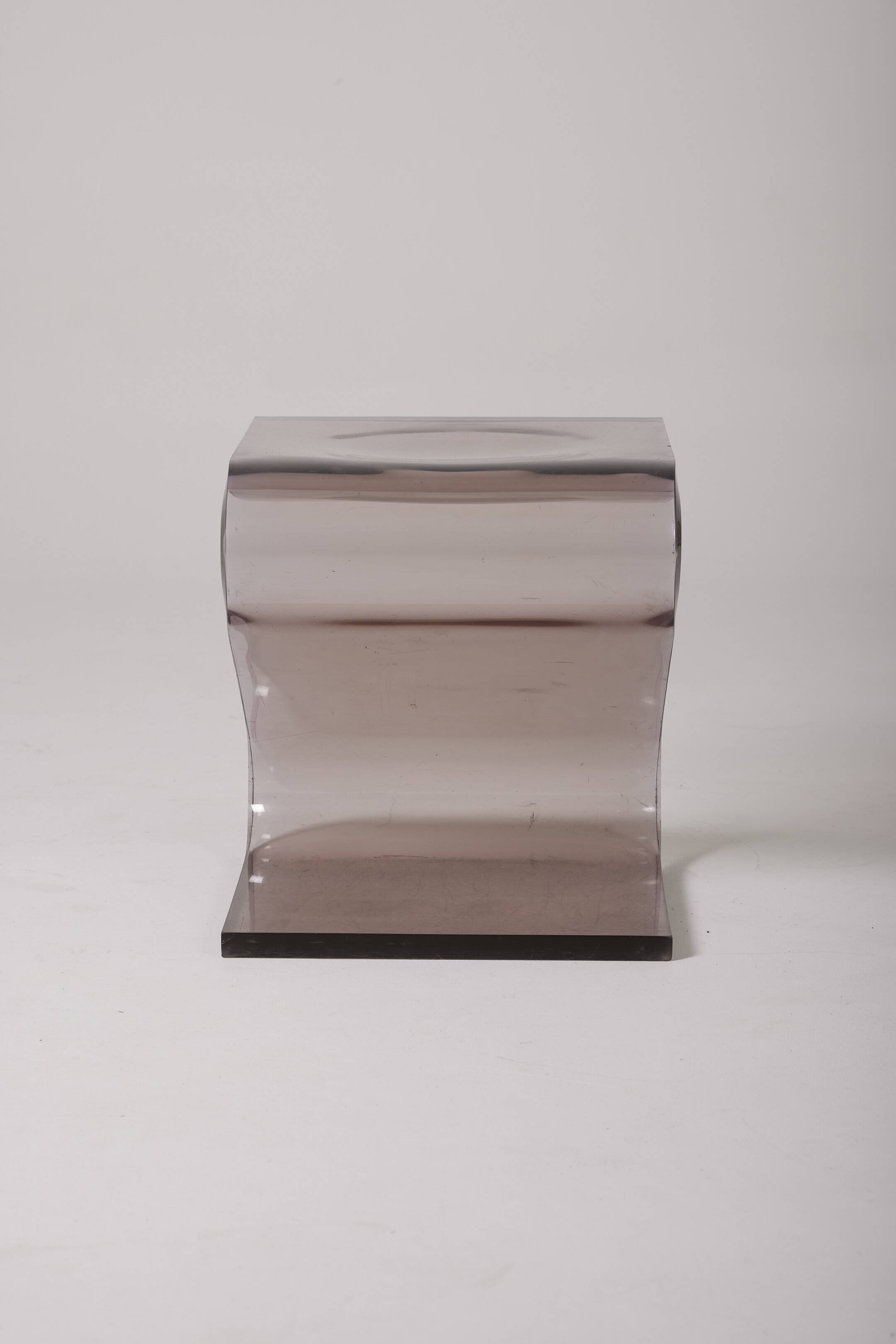 François Arnal plexiglass stool, 1970s