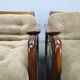 Pair of 1970s Scandinavian lounge chairs, upholstered in corduroy.