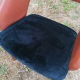 Fauteuil vintage skaï et velours SNA Roset
