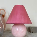 Marble style rose quartz bedside lamp