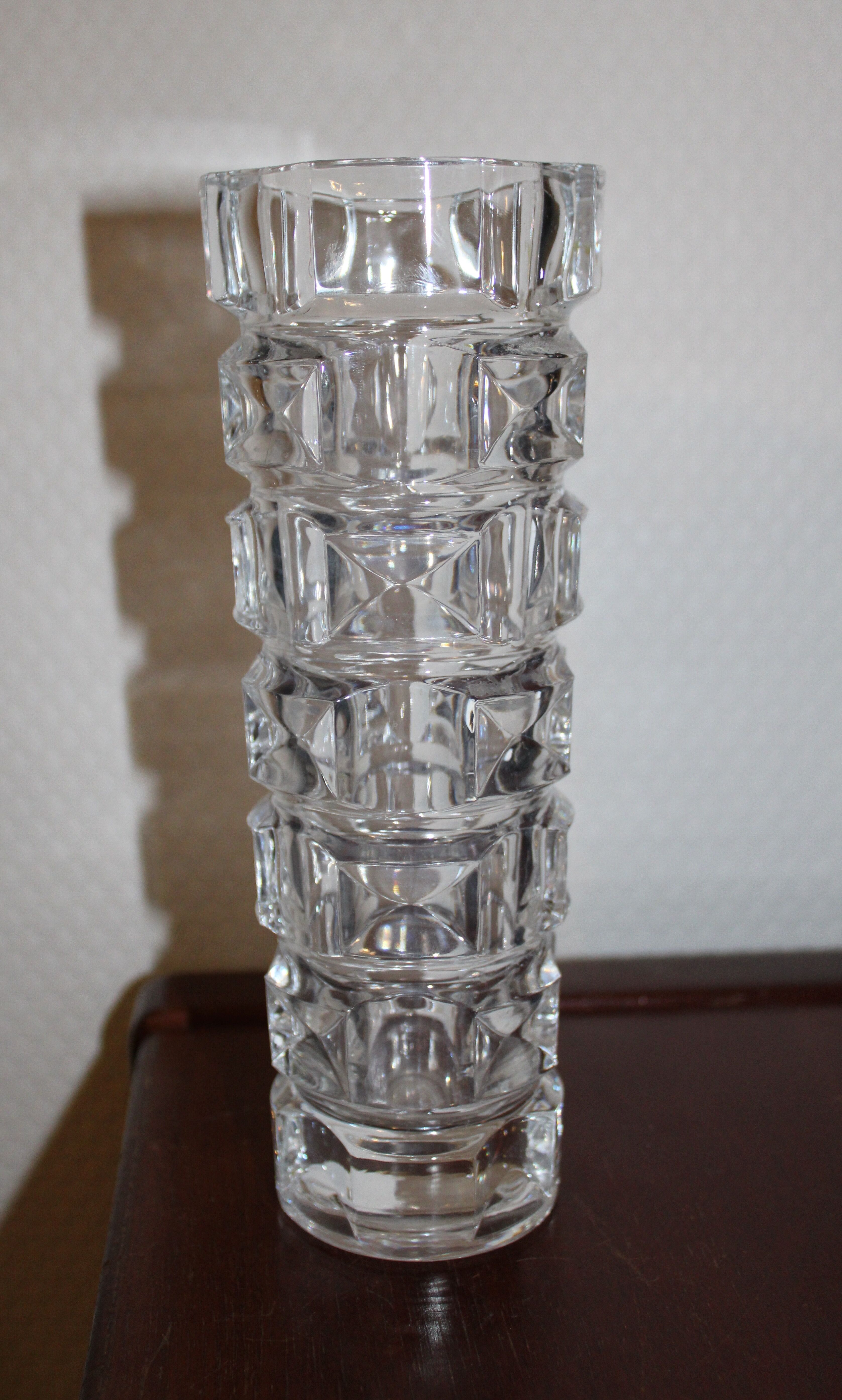 Vase in crystal of Arques, vintage
