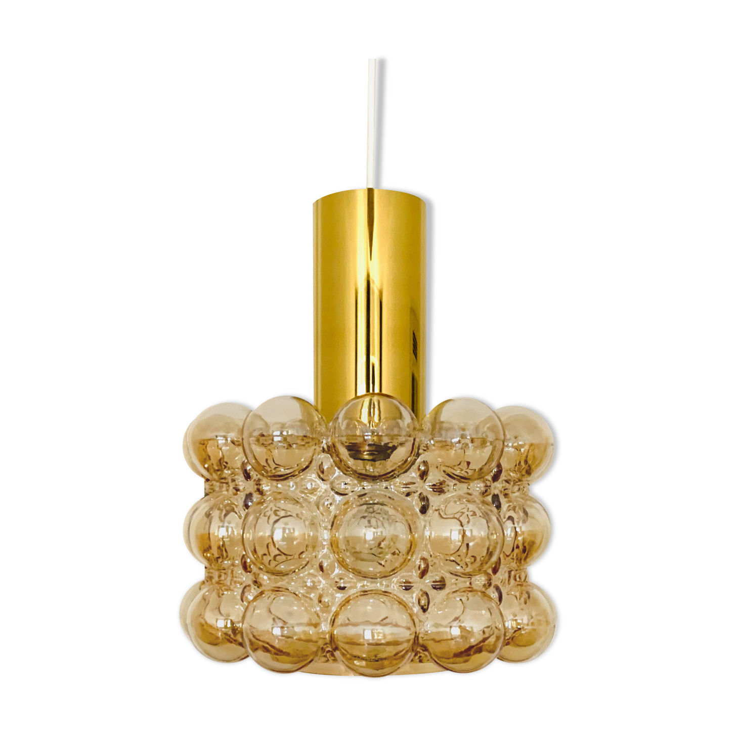 Bubble glass pendant lamp by Helena Tynell for Glashütte Limburg